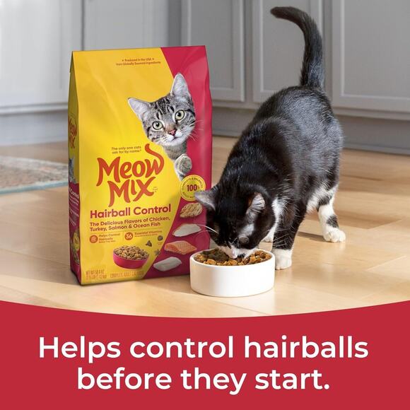 Meow Mix Hairball Control Dry Cat Food, 3.15 Pound Bag (Pack of 3) - Picture 4 of 4